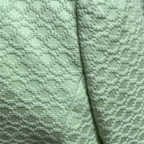 Nina Mclemore textured apple green cuffed silk lined blazer Sz 4 - Picture 8 of 8